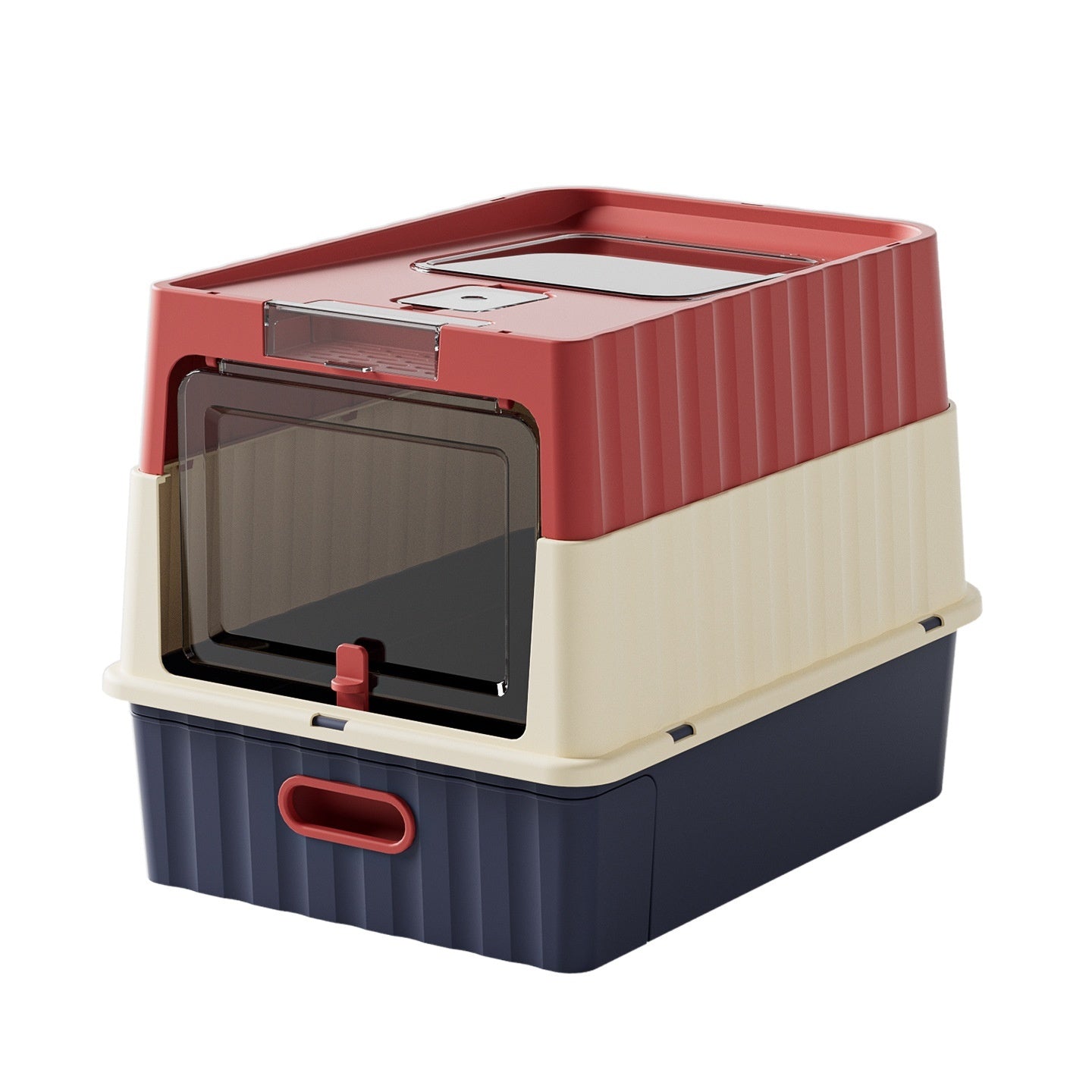 Cat Litter Box 2nd-Gen Thickened Drawer-Style – Deodorizing Off-White