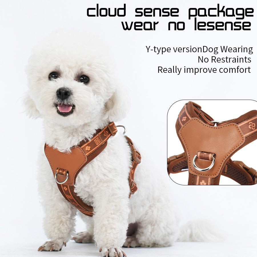 rabbitgoo Dog Harness  Leash Set, Step in Soft Light Puppy