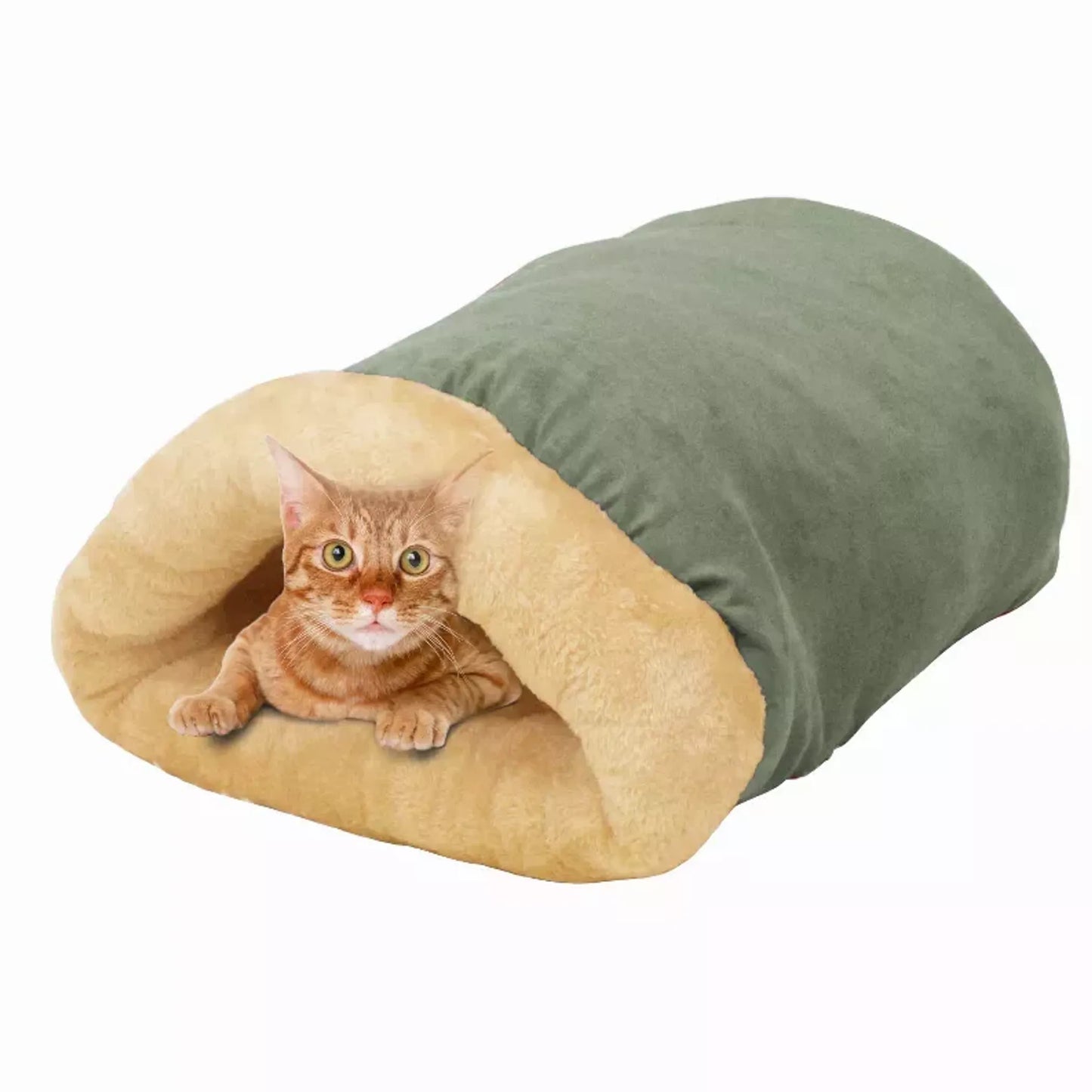 Jespet GooPaws Covered Cat & Dog Bed, Brown