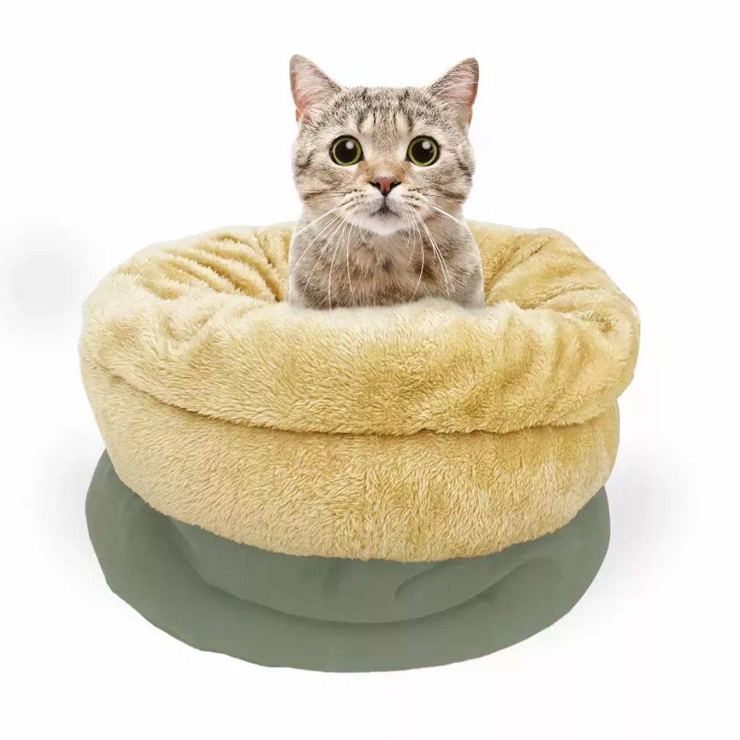 Jespet GooPaws Covered Cat & Dog Bed, Brown