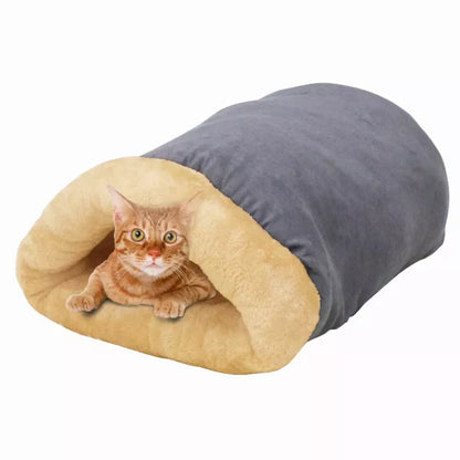 Jespet GooPaws Covered Cat & Dog Bed, Brown