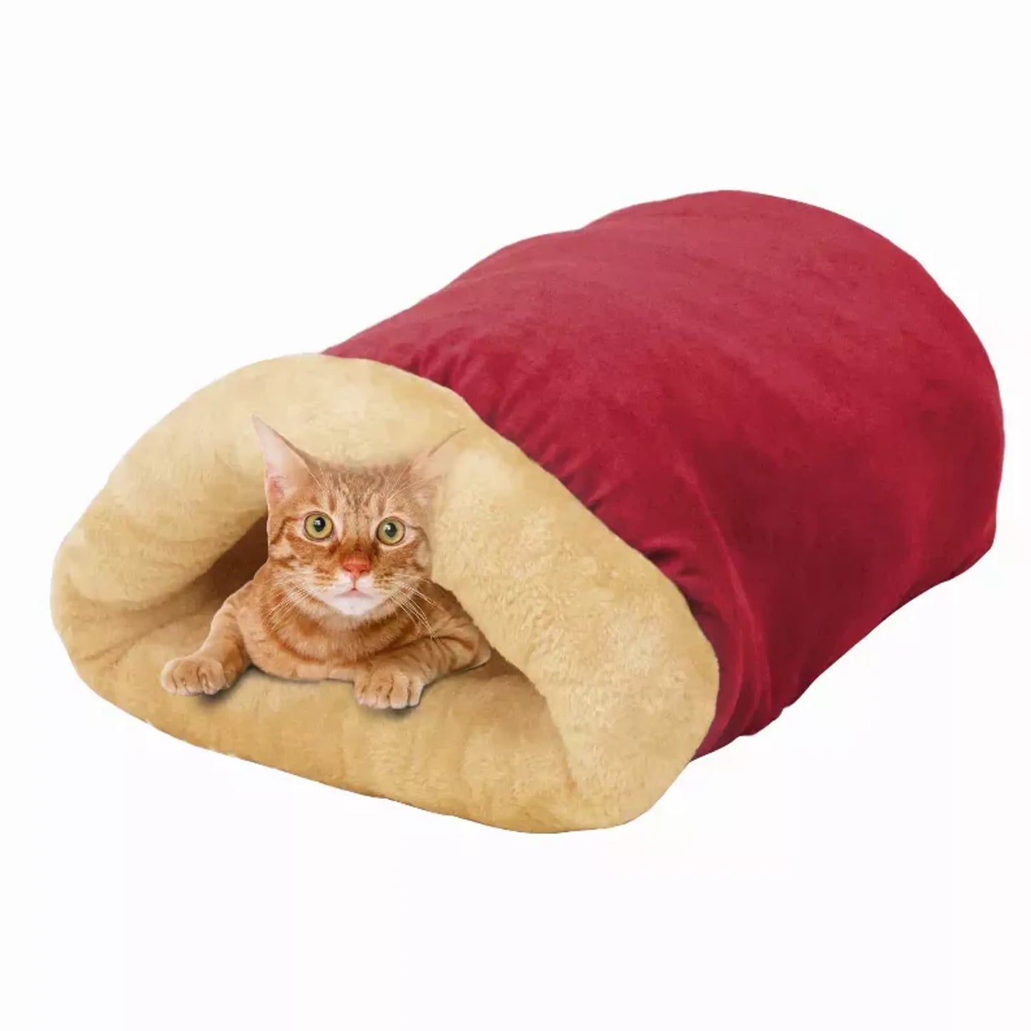 Jespet GooPaws Covered Cat & Dog Bed, Brown