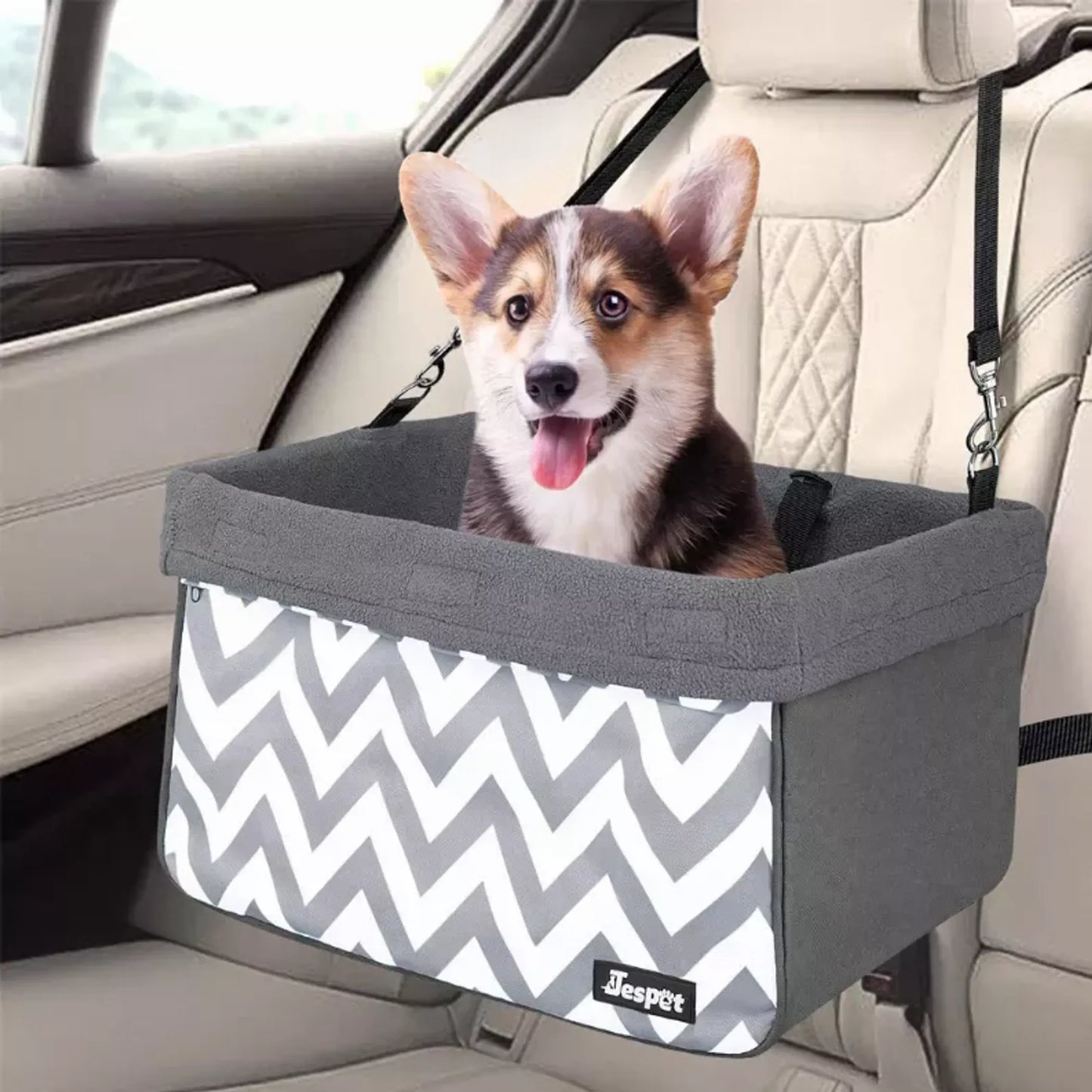 Jespet Goopaws Car Travel Dog Booster Seat, Black