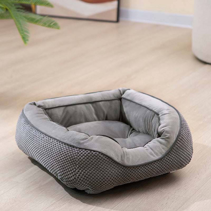 Orthopedic Dog Bed Medium Size Dog, Durable Plush Faux Fur Dog Crate Pad, Calming Anti Anxiety