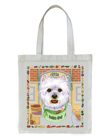 Westie - Tomoyo Pitcher   Dog Breed Tote Bags