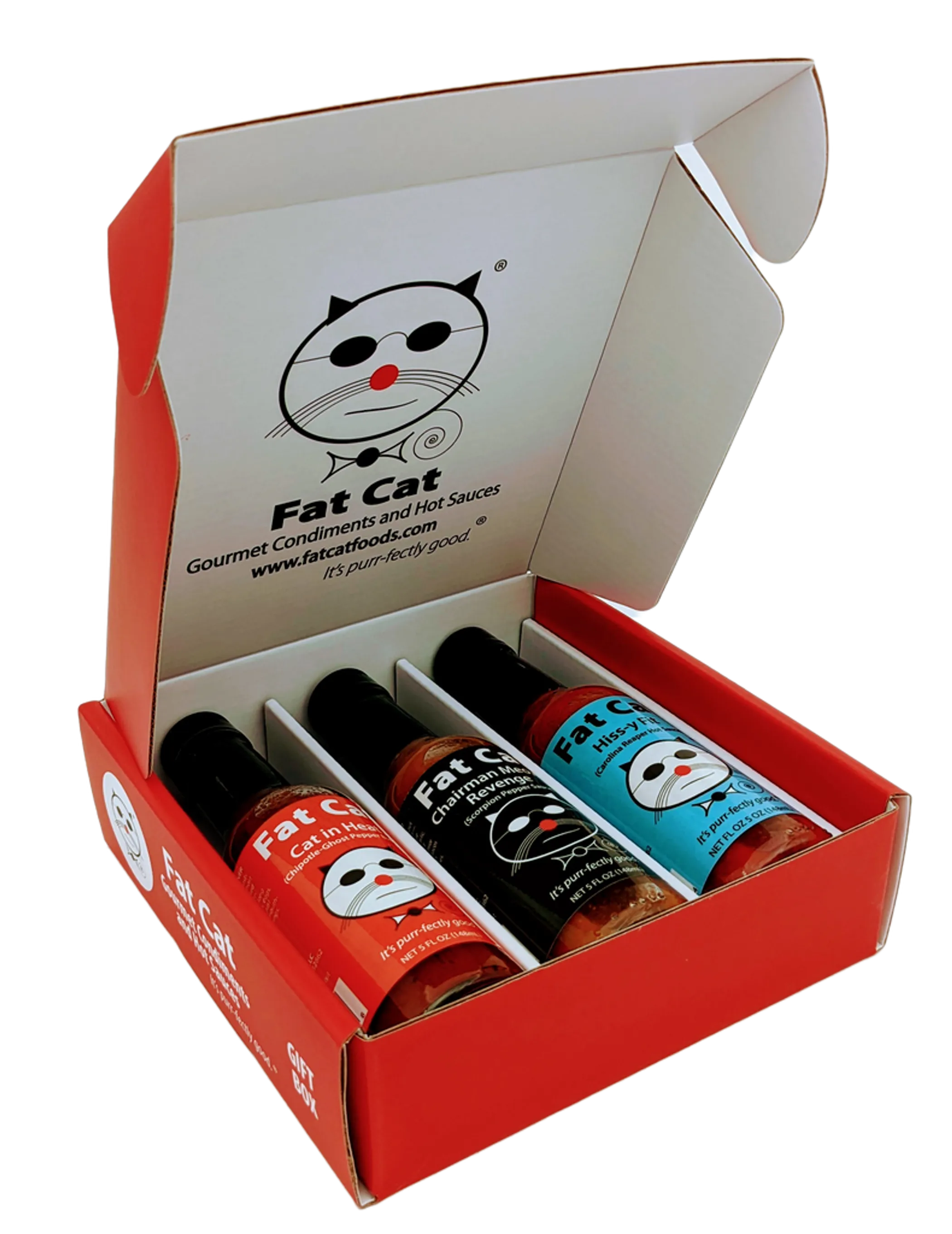 Heat Lovers Hot Sauce Gift Box by Fat Cat Gourmet