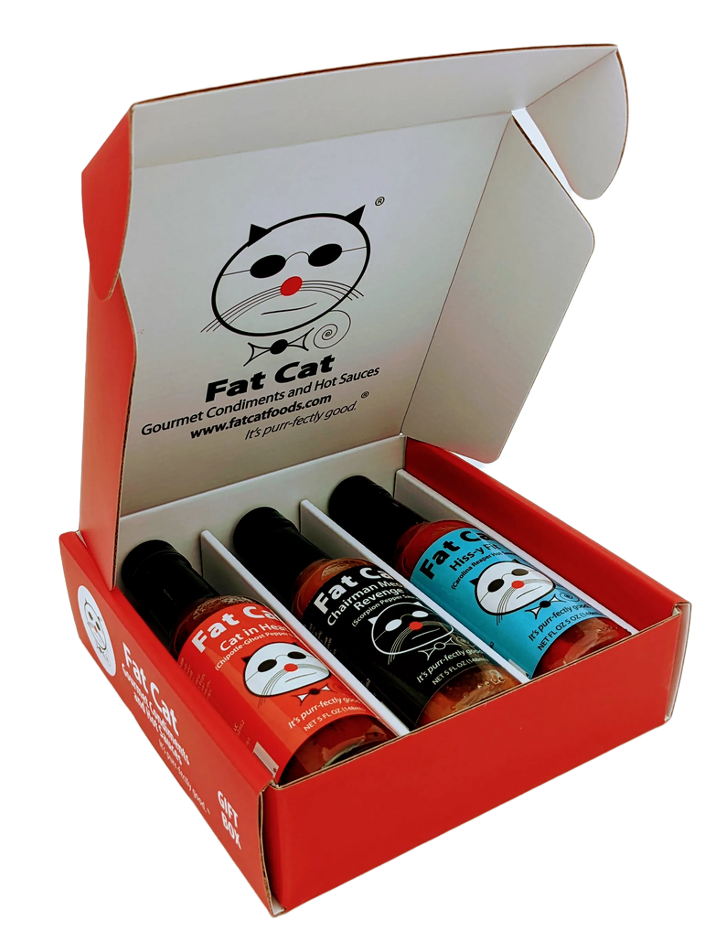 Heat Lovers Hot Sauce Gift Box by Fat Cat Gourmet