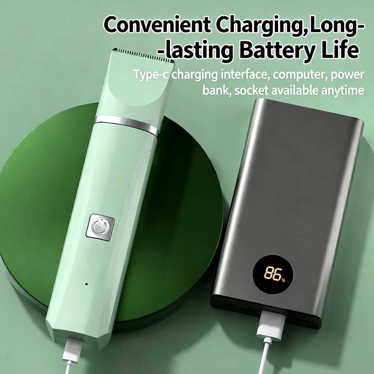 4-in-1 Pet Grooming Kit For Small Dogs Cats, Professional Quiet Rechargeable Hair Trimmer With 4 Interchangeable Heads