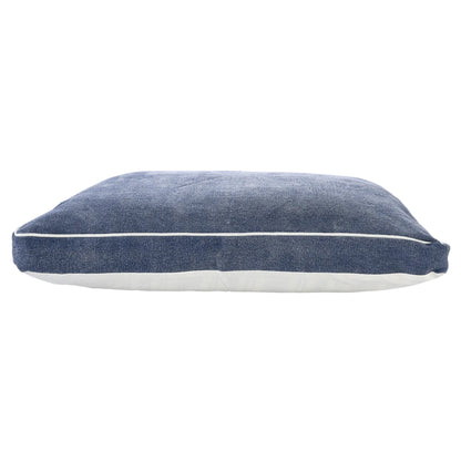 Stonewashed Blue Pillow Style Pet Bed With Removable Cover 24" X 36"