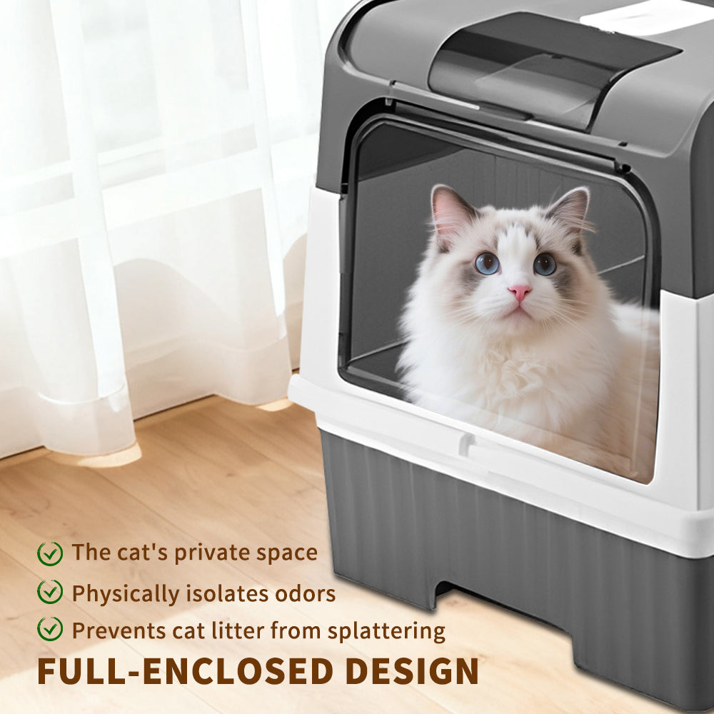 Cat Litter Box&nbsp; Drawer-Style Enclosed&nbsp; – Easy Clean, No Mess, No Odor