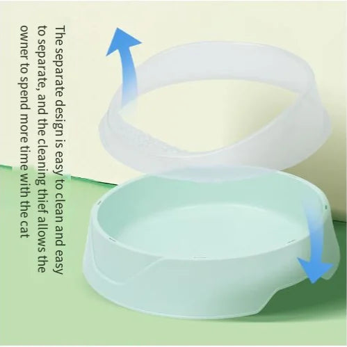Round Odor-Proof Semi-Closed Cat Litter Box