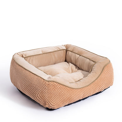 Orthopedic Dog Bed Medium Size Dog, Durable Plush Faux Fur Dog Crate Pad, Calming Anti Anxiety