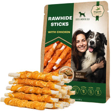 Dog Rawhide Sticks Wrapped with Chicken & Pet Natural Chew Treats