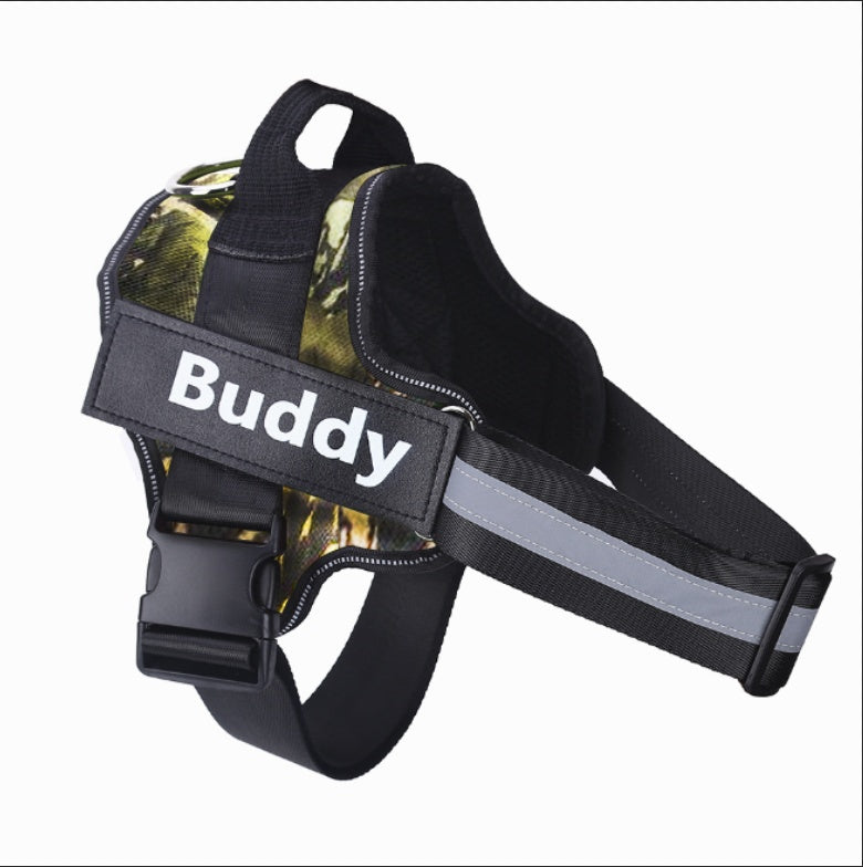 Dog Harness NO PULL Reflective Breathable Adjustable Pet Harness Vest For Small Large Dog Custom Patch Pet Supplies