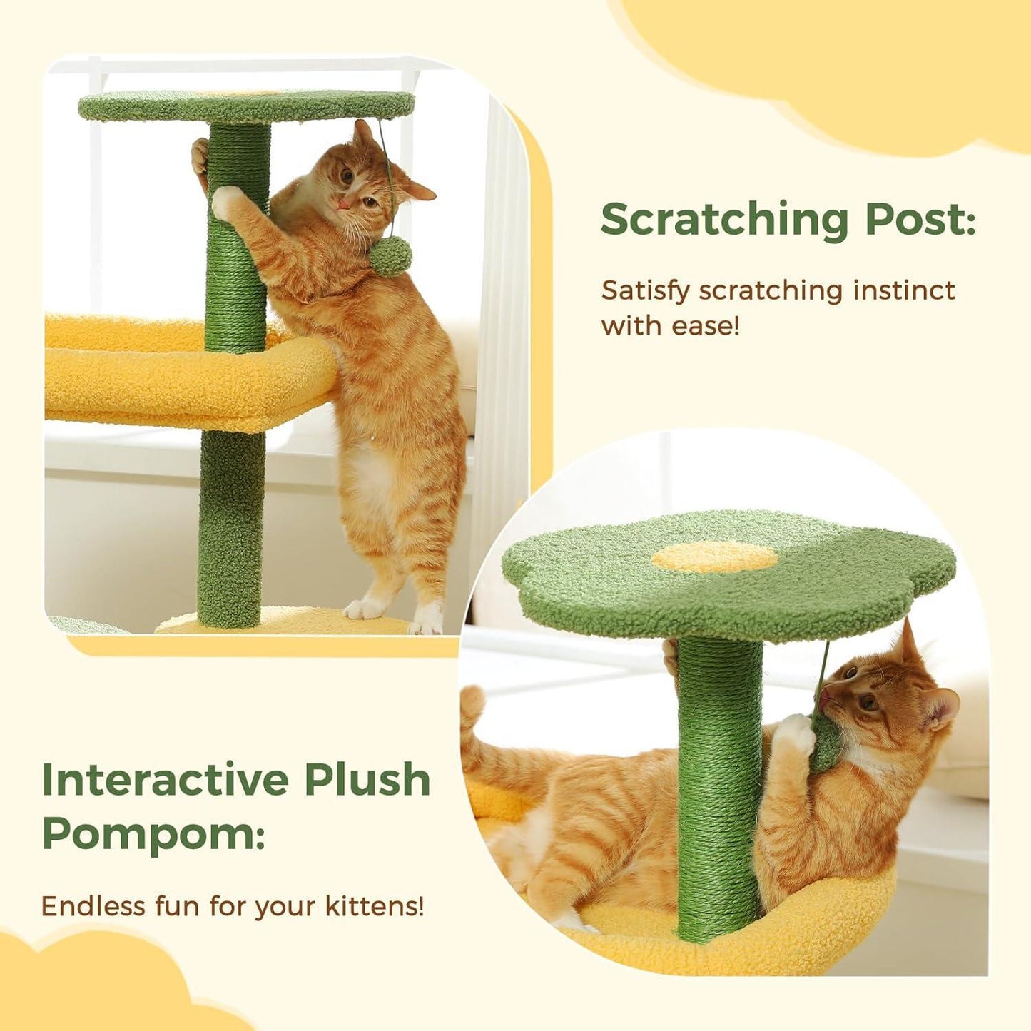 36.5 In Cactus Cat Tree – A Playful Oasis for Your Feline Friend