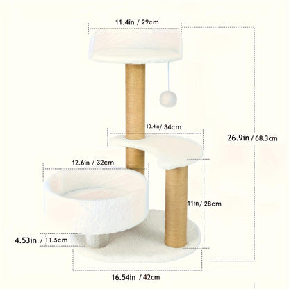 26 In Cat Tree Climbing Frame – Multi-Level Playground for Happy, Healthy Cats