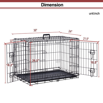 18 -22 Encrypted Folding Dog Cage  Large Corgi And Shiba Inu Pet Cage
