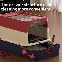 Cat Litter Box  2nd-Gen Thickened Drawer-Style – Deodorizing Off-White