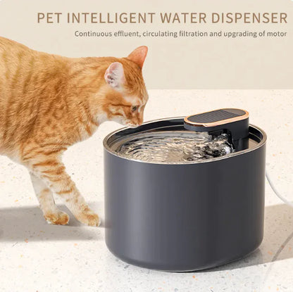 Wireless Cat Water Fountain Stainless Steel, 3L Pet Fountain Battery Operated, Cordless Running Water Dispenser for Cats & Dogs with Motion Sensor, Ultra Quiet
