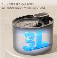 Wireless Cat Water Fountain Stainless Steel, 3L Pet Fountain Battery Operated, Cordless Running Water Dispenser for Cats & Dogs with Motion Sensor, Ultra Quiet