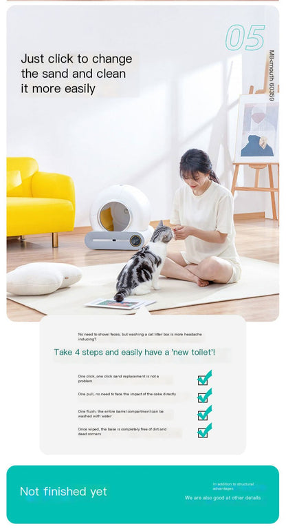 Automatic Cat Litter Box with Odor Control (Large)