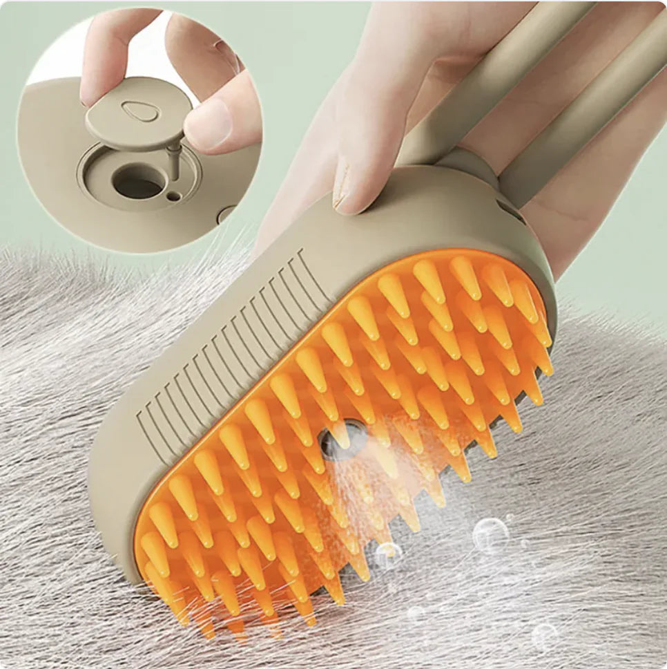 4 in 1 Cat steam brush, steam brush for dogs, rabbits., Pet spray comb for shedding and grooming, Gentle Technology, Easy-to-Clean, massage