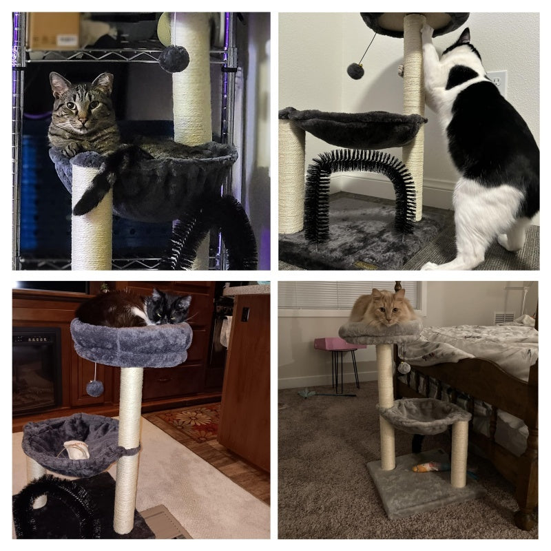 27.8" Multi-Level Cat Tree Tower – Durable Indoor Cat Furniture