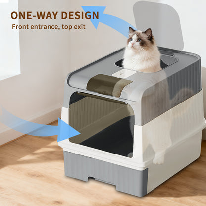 Cat Litter Box&nbsp; Drawer-Style Enclosed&nbsp; – Easy Clean, No Mess, No Odor