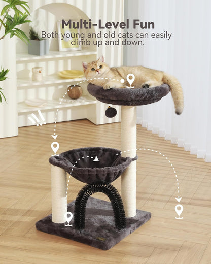 27.8" Multi-Level Cat Tree Tower – Durable Indoor Cat Furniture