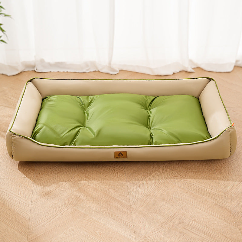 Oxford Dog Bed Color-block Dog Mat All-season Pet Nest Cool Square Dog Sleeping Pad