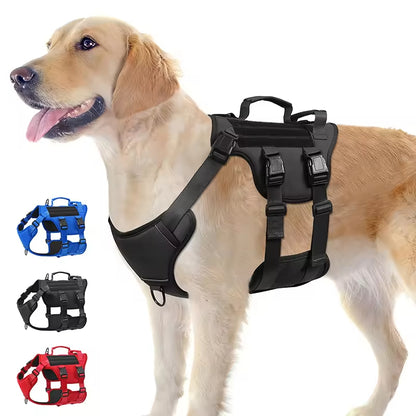 Tactical Dog Vest Harness, Outdoor Training Service Dog Vest Adjustable Built for Performance
