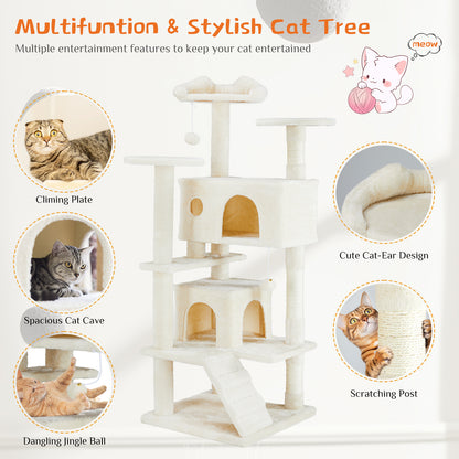 50 in Multi Functional Cat Tree house Cat Climbing Frame