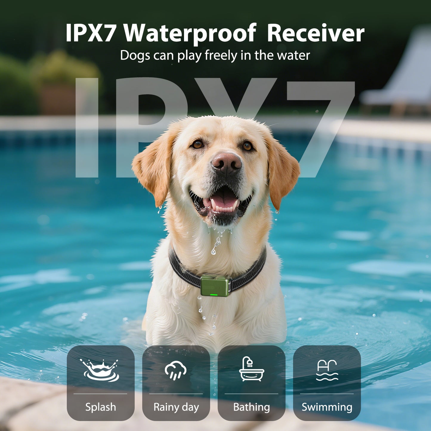 Dog Shock Collar - 4300FT Dog Training Collar with Remote, IPX8 Waterproof Electric Dog Collar with 4 Training Modes, Security Lock,