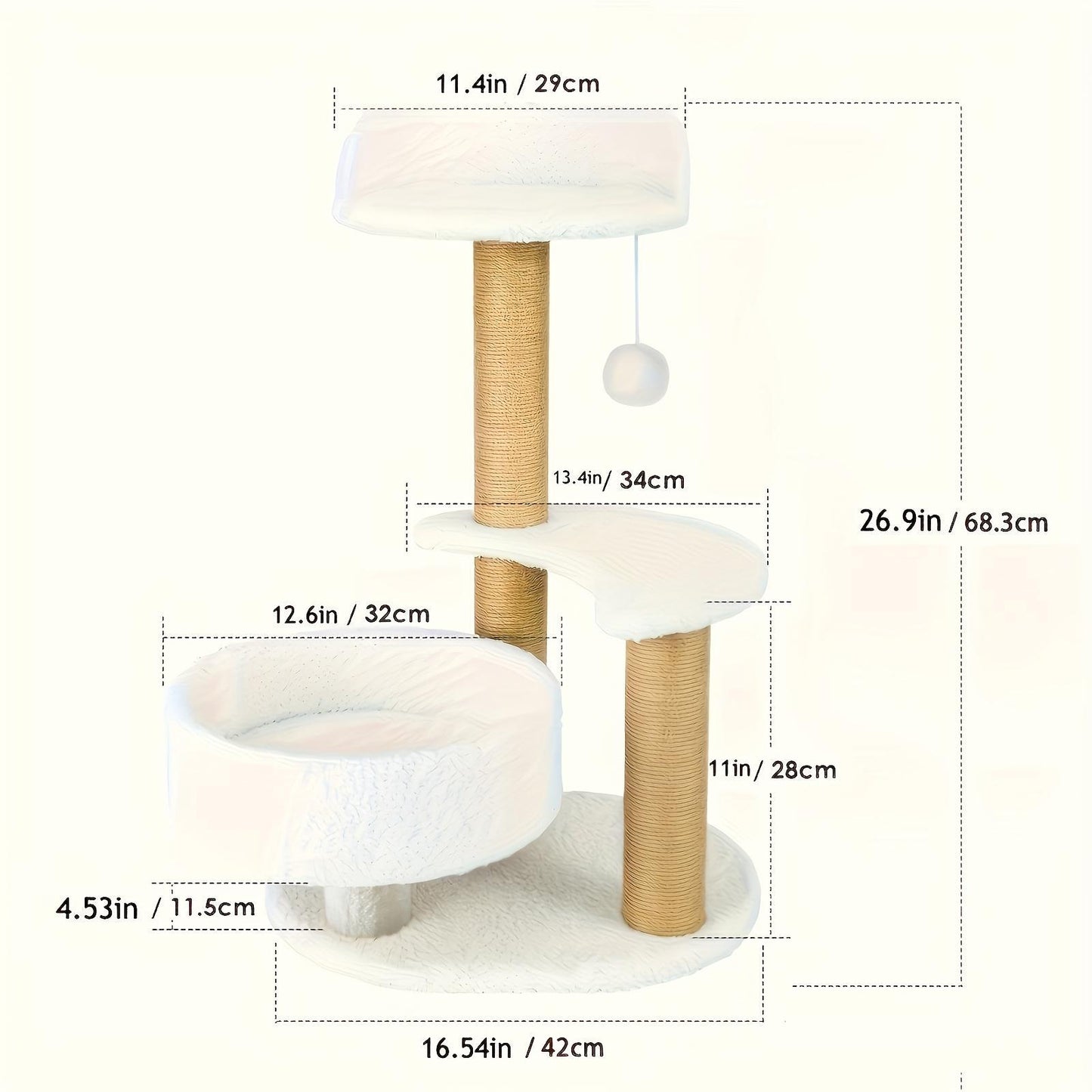 26 In Cat Tree Climbing Frame – Multi-Level Playground for Happy, Healthy Cats