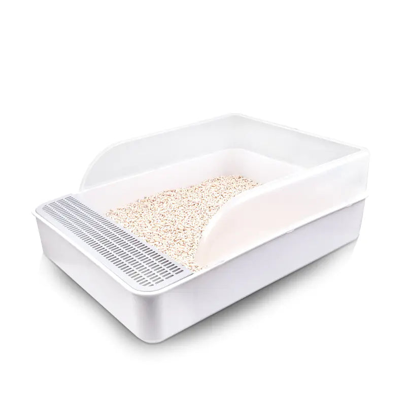 Large Semi-Closed Cat Litter Box with Removable Design