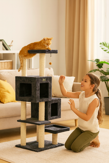Griant Real Wood Cat Tower for Multiple Cats  A8104