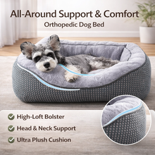 Orthopedic Dog Bed Medium Size Dog, Durable Plush Faux Fur Dog Crate Pad, Calming Anti Anxiety