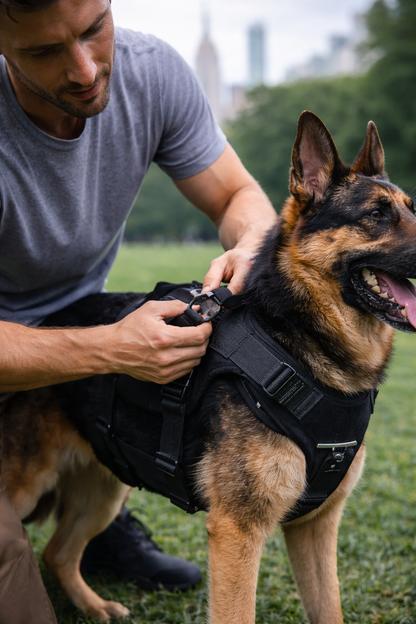Tactical Dog Vest Harness, Outdoor Training Service Dog Vest Adjustable Built for Performance