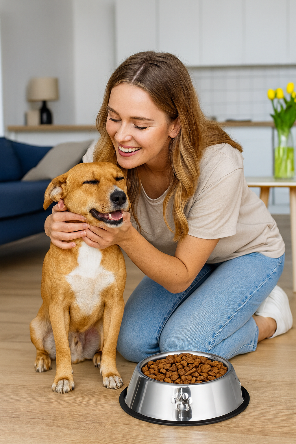 Anti-Skid Stainless Steel Pet Bowl