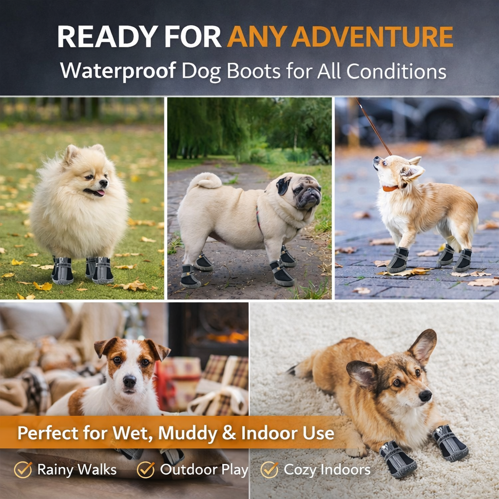 Boots For Pet Dogs Waterproof Non-slip Breathable Rain