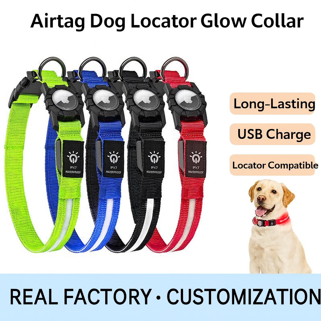 Anti-Loss Waterproof USB -Dog Collar – LED Safety Light