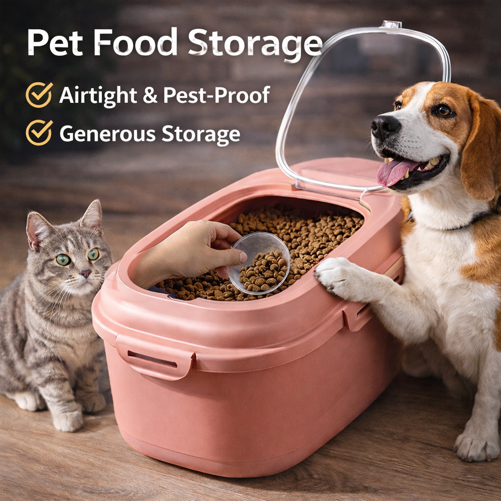 Pet Food Storage Container Big Size Airtight Dry Food Bin for Cats and Dogs Pet Supplies