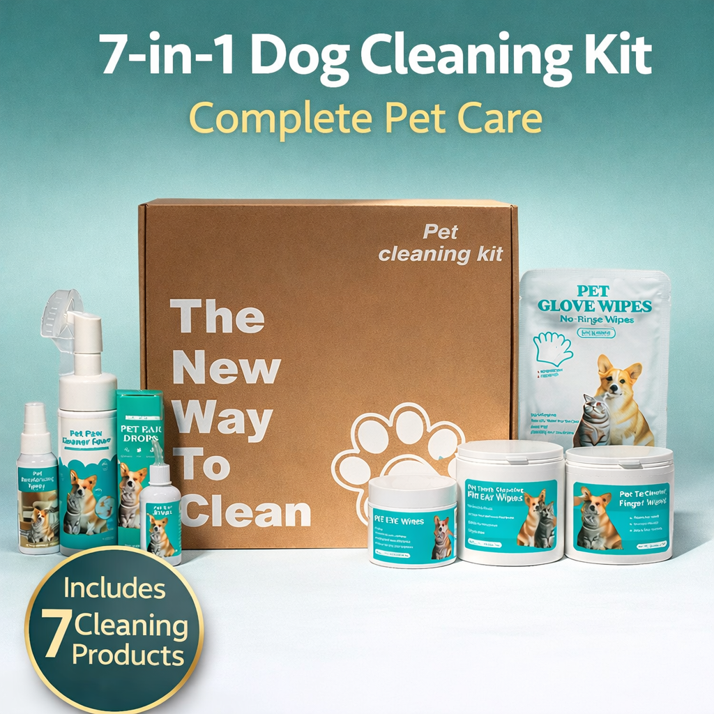 7-in-1 Dog Grooming & Cleaning Kit – Complete Pet Hygiene Care Set