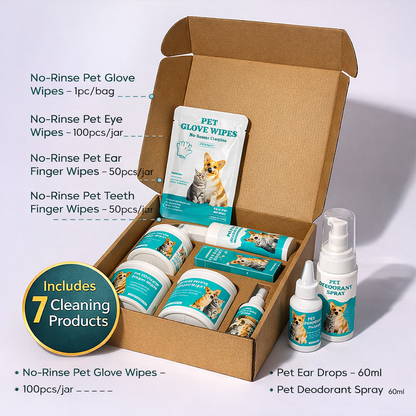 7-in-1 Dog Grooming & Cleaning Kit – Complete Pet Hygiene Care Set