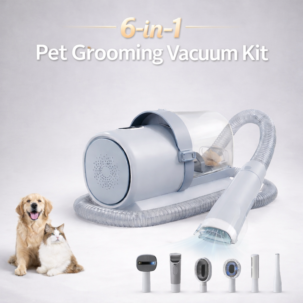 Professional Dog Grooming Clippers With 2.5L Cup, 3 Suction Modes, Cordless Clippers, 5 Groomer Tools, Low Noise