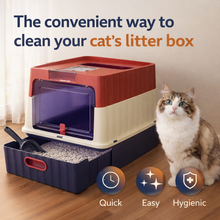 Cat Litter Box  2nd-Gen Thickened Drawer-Style – Deodorizing Off-White