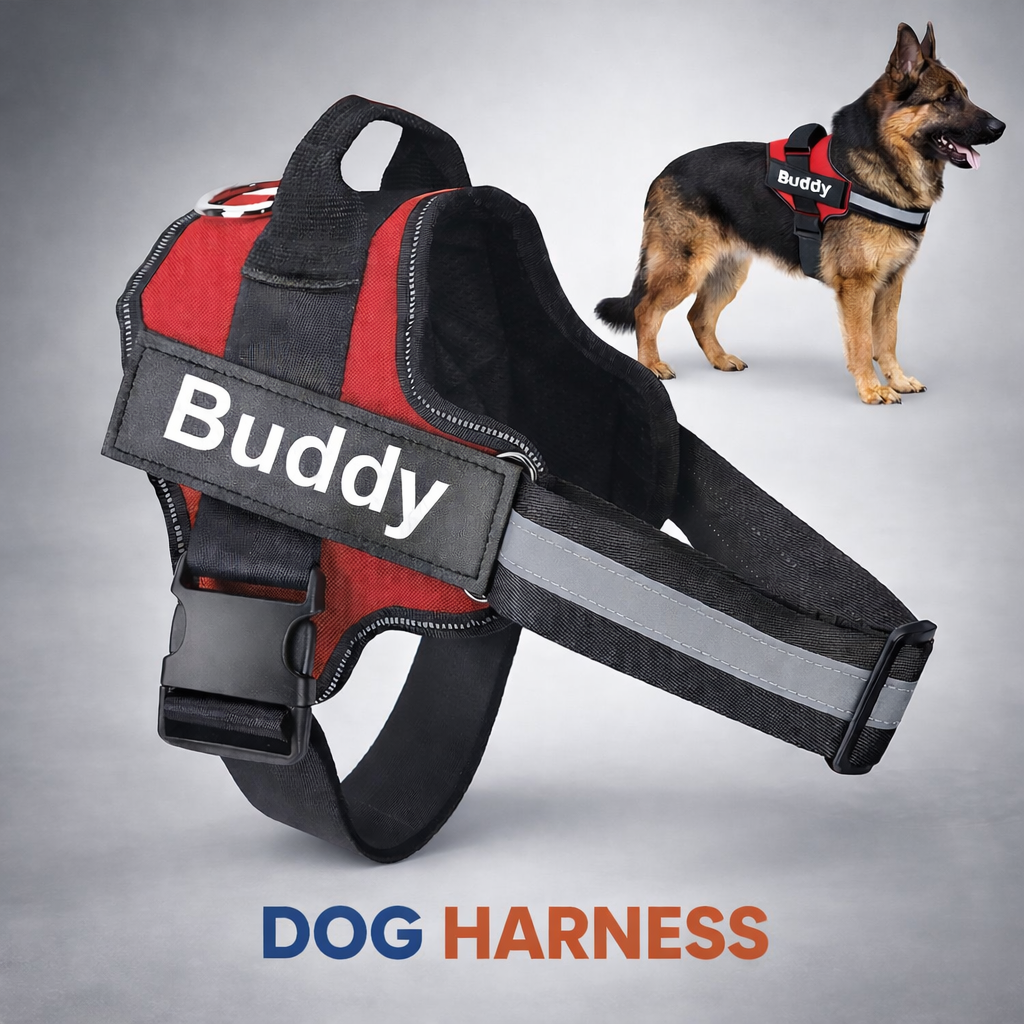 Dog Harness NO PULL Reflective Breathable Adjustable Pet Harness Vest For Small Large Dog Custom Patch Pet Supplies