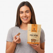 Vital Essentials(R) Freeze-Dried Raw Pork Entree Cat Food Mini Patties
