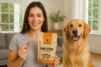 Vital Essentials(R) Freeze-Dried Raw Pork Entree Cat Food Mini Patties