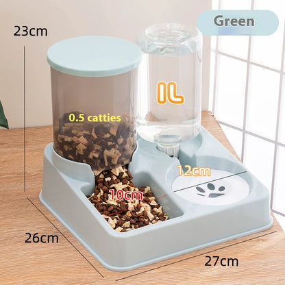 2 iin 1 Automatic Pet Feeder 4.5L Water Dispenser Integrated Cat Food